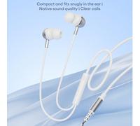 Cuffie intrauricolari cablate Lenovo YF20 con driver dinamico di grandi dimensioni, audio surround, alta qualità audio, bassa latenza, microfono con cancellazione del rumore per l'ascolto di musica qu