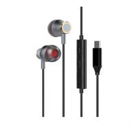 Cuffie intrauricolari da 3,5 mm con microfono, ergonomiche, 3,5 mm (A) | Punte in silicone morbido, forma ergonomica in-ear, design leggero, vestibilità sicura, jack AUX da 3,5 mm