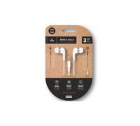 Cuffie Intrauricolari Tech One Tech soft earTECH TEC1004- con Microfono- Jack 3.5- Bianche