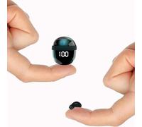 Cuffie intrauricolari ultra piccole, wireless, invisibili, con Bluetooth, per dormire, comode, con microfono, adatte per tutti i tipi di orecchie, impermeabili, colore nero