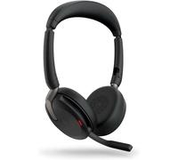 Cuffie Jabra Evolve2 65 Flex wireless Bluetooth con cancellazione rumore, microfono boom, pieghevoli, nere
