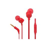 Cuffie JBL Tune 110 Microfono - Mani liberi - Controllo del cavo - Cavo piatto da 1,11 m - colore rosso NEW