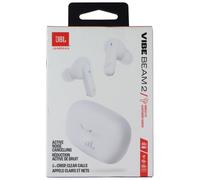 Cuffie JBL Vibe Beam2 Con Cancellazione Attiva Del Rumore E Custodia - Bianca