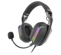 Mars Gaming MH-PRO, Cuffie Gaming ARGB Flow, Audio Surround, Cuscinetti AIR 3D, Microfono, PS4, PS5, XBOX ONE, XBOX SERIES X-S, Switch, Switch 2, Windows, Mac, Smartphone e Tablet, Nero