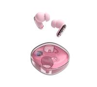 MARS GAMING MHIB2, Cuffie Bluetooth 5.4, Suono Immersivo, Design Ergonomico Semitrasparente e Ultracompatto, 24 Ore di Riproduzione, Auricolari Wireless con Custodia e Indicatore LED, Rosa