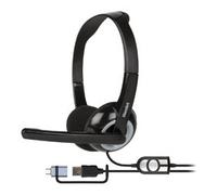 Cuffie microfono filo SMART USB Black e Silver HHEADMUS CX