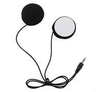 Cuffie Microfono per Casco da Motociclista Accessorio Intercom - per trasmissione Vocale Nitida per alle Intemperie per Doppio di Cavo 100cm Nero(A)