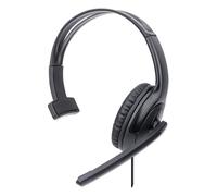 Manhattan 179874 cuffia e auricolare Cablato A Padiglione Ufficio USB tipo A Nero