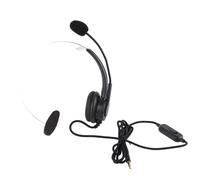 Cuffie monoauricolari con cancellazione del rumore cablate, utilizzabili solo con computer, con cuscinetti auricolari in pelle rimovibili, volume del