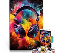 Cuffie Musica Puzzle da 1000 pezzi per adulti Aiuta il cervello ad allenare i giocattoli che creano dipendenza per coltivare la pazienza Regalo per i compleanni 38x26cm