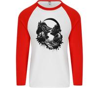 Cuffie & Natura Musica Trekking Escursioni Uomo L/S Baseball T-Shirt