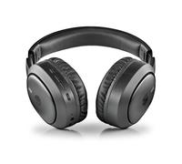 NGS Artica Tempest Black - Cuffie wireless over-ear compatibili con tecnologia Bluetooth, autonomia 28h, controllo touch, microfono ENC, base di ricarica USB-C, IPX5, nero