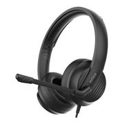 Cuffie Nilox con cavo USB, cancellazione rumore, microfono e controllo in linea, nero