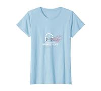 Cuffie On World off Music Lover Maglietta, Donna, Celeste, 3XL