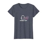 Cuffie On World off Music Lover Maglietta, Donna, Pervinca, 3XL