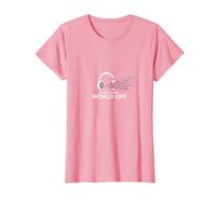 Cuffie On World off Music Lover Maglietta, Donna, Rosa, M