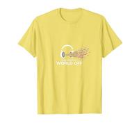 Cuffie On World off Music Lover Maglietta, Uomo, Limone, S