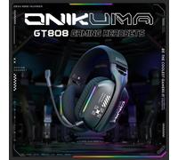 Cuffie ONIKUMA GT808 cablate e Bluetooth 5.3 gaming microfono pieghevole RGB nero