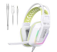 Cuffie ONIKUMA X13 cablate USB e jack 3,5 mm gaming RGB bianche