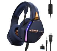 Cuffie Oniverse Nebula cablate gaming stereo LED microfono controllo blu