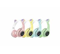 Cuffie orecchie gatto bluetooth wireless con luci led pieghevole gaming P39M