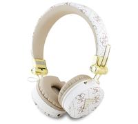 Cuffie over-ear Bluetooth Guess ENC, bianche, 4G, a forma triangolare