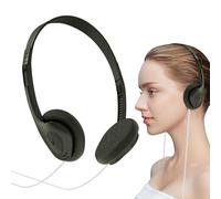 Cuffie over-ear retrò - Nero Argento Arancione Blu ABS, da 3,5 mm, 32Ω 20-20000 Hz, 105 dB, cavo da 1,2 m | Suono mini stereo vintage di alta qualità per il lettore del telefono cellulare domest