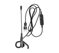 Cuffie PC Intra-auricolari Mono USB-C Adattatore USB-A e Microfono Flessibile