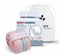 Cuffie per bambini primi passi rosa, con protezione per le orecchie e riduzione del rumore per neonati, per prevenire danni all'udito e migliorare il sonno, decorazioni per docce e regali per la famig