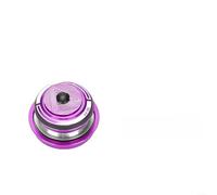 Cuffie per bicicletta, 34 mm o 44 mm, dritte/coniche, in lega di alluminio lavorato a CNC, cuscinetti a doppia tenuta, anodizzati resistenti alla corrosione, per strada e MTB (44-55 mm viola)