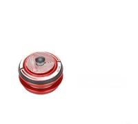 Cuffie per bicicletta in lega di alluminio anodizzato, con design a doppio cuscinetto, per bici da strada e mountain bike, compatibili con tipi di forcella dritta da 34 mm e 44 mm (44-44 mm rosso)