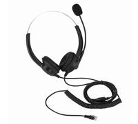 Cuffie per Call Center con Suono Senza Perdita, Cuffie Telefoniche Professionali con Cancellazione del Rumore, Cuffie Antirumore Rotanti a 330° e Cavo Super Lungo, Compatibilità (testa di cristallo)