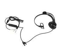 Cuffie per Call Center Precise a Orecchio Singolo con Microfono a Cancellazione di Rumore per Computer, Cuffie Mono Leggere per Impiegati (Doppia interfaccia da 3,5 mm)