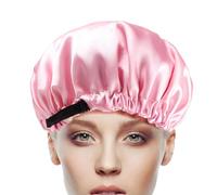 Cuffie per capelli per donne che dormono - Cuffie in raso per capelli ricci regolabili a doppio strato | Cuffia in seta per dormire, capelli lunghi e corti, viaggi a casa, utilizzo fascia elastica per