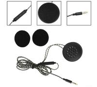 Cuffie per casco da moto con altoparlanti con jack da 3,5 mm per chiamate in vivavoce, compatibili con Android, MP3 e computer, nero