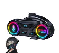 Cuffie per casco da moto, senza fili, con altoparlanti, 800 mAh, auricolari con riduzione del rumore, per turismo, pendolarismo, bicicletta, corsa, snowboard, sci