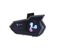 Cuffie per casco da motociclista: illuminazione colorata, assistente vocale abilitato, modulo di cancellazione del rumore, unità di comunicazione a lungo raggio | Ideale per il ciclismo Abilità all'ap