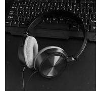 Cuffie per computer con microfono, bassi potenti, karaoke, voce, cuffie