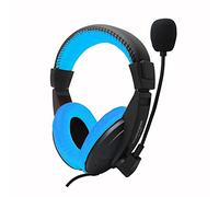 Cuffie per console di gioco con controllo del volume del microfono, audio surround portatile ad alta fedeltà, adatte per ascoltare musica, apprendimento e giocare (blu)
