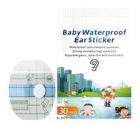 Cuffie Per Doccia Auricolari - Patch Adesiva Morbida Impermeabile Da 30 Pezzi, Protezione Per Il Bagnetto Del Bambino, Protezione In Pellicola PU Traspirante, Comodo Accessorio Infermieristico Usa E G