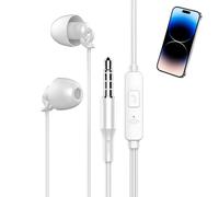 Cuffie per dormire - Spina dritta cablata | Isolamento acustico | Auricolari per dormire comodi auricolari in-ear con microfono integrato a bassa distorsione 20Hz risposta in frequenza per