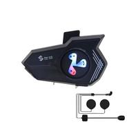 Cuffie per moto, di comunicazione per moto, con luce colorata, con cancellazione del rumore, per ciclismo, abilità, attività all'aperto, ATV, motoslitta