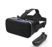Cuffie per realtà virtuale per telefono, occhiali per realtà virtuale con controller, occhiali 3D virtuali montati sulla testa, anti-luce blu, lenti HD (nero)