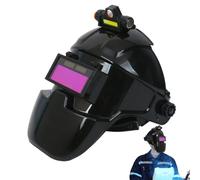 Cuffie per saldatura scura automatiche | Cuffie per saldatura leggera con visiera pieghevole, casco di protezione per mig TIG TIG TIG con regolabile e confortevole