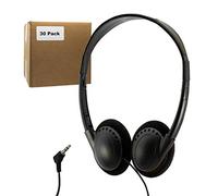 Cuffie per scuola, biblioteca, aereo, ospedale, museo, hotel, tour palestra, studenti, regolabili, usa e getta, riutilizzabili, comode, compatte e facili da riporre 30 Pack