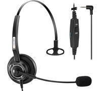 Cuffie per telefono da 2,5 mm con microfono con cancellazione del rumore, controllo del volume, cuffie telefoniche per telefoni fissi cordless compatibili con telefoni Panasonic AT&T Gigaset Uniden