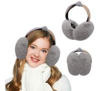 Cuffie Pieghevoli Per Donne Morbide Termiche In Pelliccia Sintetica Copriorecchie Accessori Per La Testa Protezione Dal Vento Regalo Per Donne Per Attività All'aperto Invernali Natale, Grigio