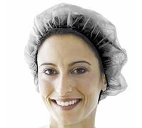 Cuffie Plissè Monouso TNT 100 Pezzi - Cuffia Copri Testa e Capelli per Centri Estetici, Centri Benessere, SPA, Centri Medici, Case di Cura, Ristoranti, Pulizia - Senza Lattice - Traspirante (Nero)
