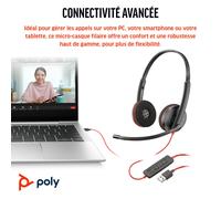 Poly Blackwire C3220 USB-C Headset +Carry Case (Bulk) 80S07A6