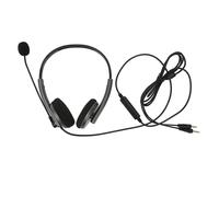 Cuffie professionali con comandi USB in linea rimovibili e microfono girevole. Forma elegante per l'uso in ufficio, suono nitido, suono nitido, suono